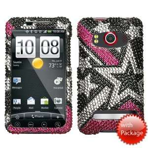 HTC EVO 4G , Star Premium Diamante Protector Cover