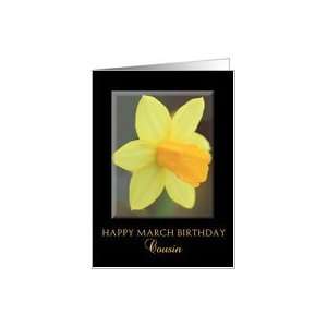  cousin Happy March Birthday Daffodil Birth Month Flower 