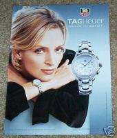 2006 ad Tag Heuer watches Paper Advertising UMA THURMAN  