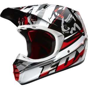  Fox Racing Speed Mens V3 MotoX Motorcycle Helmet   Red 