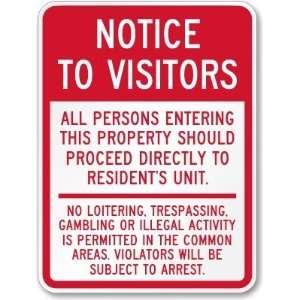   Residents Unit High Intensity Grade Sign, 24 x 18
