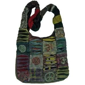    Woolen Messenger Nepal Handcrafted Hobo Bag 