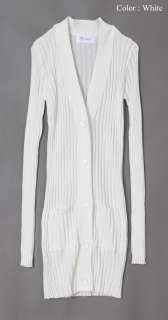 Anna Kastle New Womens Classic Ribbed Sweater Cotton Long Cardigan 