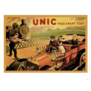  UNIC, Racing Across Train Tracks Premium Poster Print 