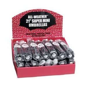  All Weather 24pc Set of Black Umbrellas in Display Box 