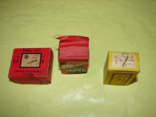 VINTAGE THREE PAPER BOXES HILLWOOD/CROSS QUALITY TACKS  