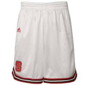   State Wolfpack White Replica Basketball Shorts