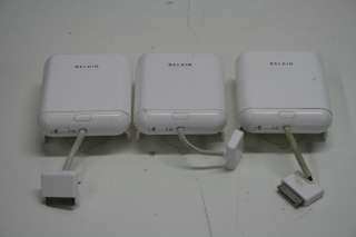 Lot of 3 Belkin Back Up Battery Pack for iPods Model F8E464  