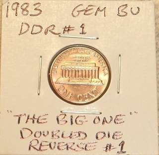 1983 Lincoln Cent   Doubled Die REVERSE # 1 (FS 036)   GEM BU   THE 
