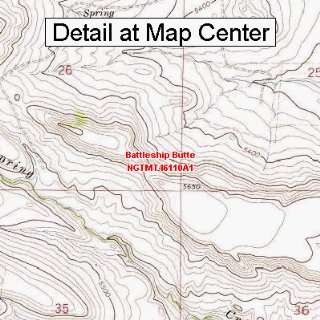  USGS Topographic Quadrangle Map   Battleship Butte 