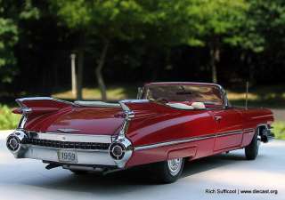 1959 Cadillac Convertible Danbury Mint 1/24 Red W/Papers NEW & NEVER 