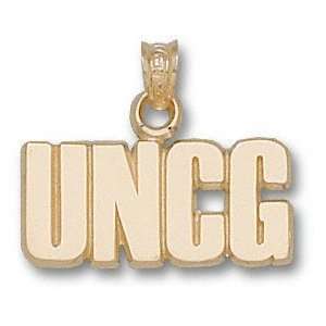  Greensboro Spartans 10K Gold UNCG 3/8 Pendant