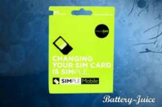 Lot Of 2 pcs Simple Mobile Micro Sim Card For Unlocked iPhone 4 4S 