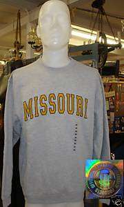 Mens Missouri Mizzou Tigers Gray Sweatshirt M NWT  