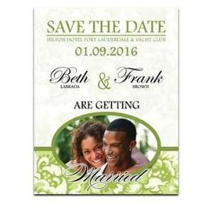  200 Save the Date Cards   Lime & Green Floral Jubilee 