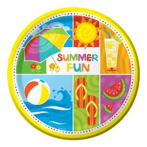  Summertime Fun Paper Luncheon Plates Health & Personal 