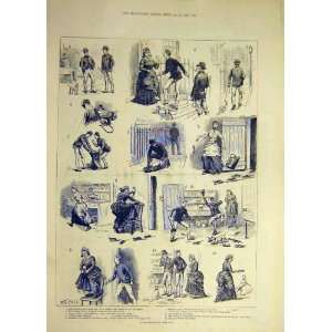    1885 BrownS Betrothal Seaside Comedy Sketch Print