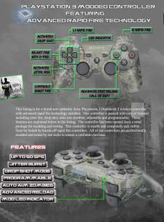 URBAN CAMO SONY PLAYSTATION PS3 MODDED RAPID FIRE CONTROLLER 10 MODE 