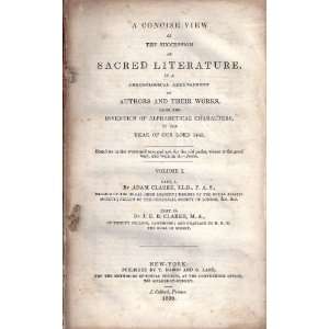   of Sacred Literature 1839 Adam Clarke and J B B Clarke Books
