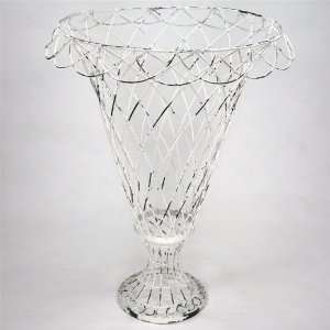  french lace white wire basket large 