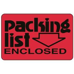  3 x 5 Shipping Labels   Packing List Enclosed