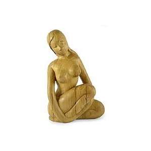  NOVICA Teak sculpture, Her Movements