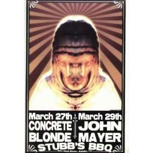   John Mayer Concrete Blonde 2002 Concert Poster Austin