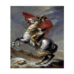 First Consul Crossing The Alps by Jacques Louis David. Size 18.62 