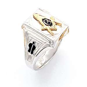  Rectangular Blue Lodge Ring   Sterling Silver Jewelry