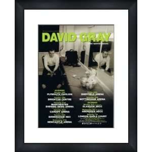 DAVID GRAY UK Tour 2002   Custom Framed Original Ad   Framed Music 