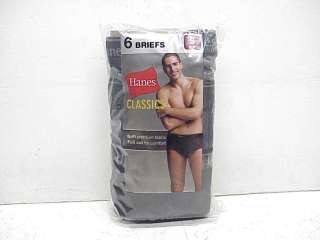 6pr Hanes Mens Classics Colored Briefs Underwear S XL  