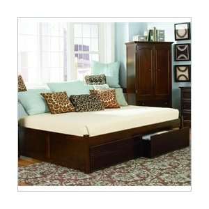  Espresso Atlantic Furniture Concord Platform Bed with Flat 