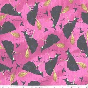  44 Wide The Emerald City Flying Witches Purple Fabric By 