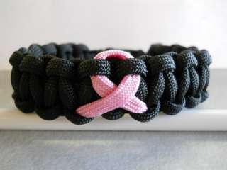BREAST CANCER AWARENESS~ *LIGHT PINK RIBBON* PARACORD SURVIVAL 