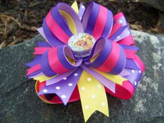 TANGLED PURPLE ~ PINK & YELLOW “HAPPY BIRTHDAY” BOTTLECAP GIRLS 