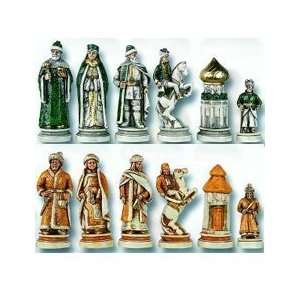  The Tzar, Ivan The Great   Chessmen   Hand Painted History 
