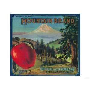  Mountain Apple Label   Portland, OR Premium Poster Print 