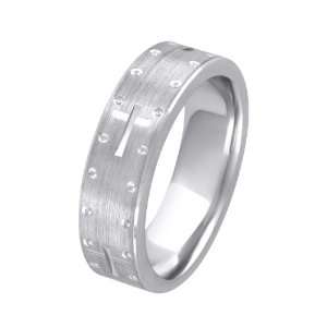  Sterling Silver 7mm Modern Etched Wedding Band   Size 7 Jewelry