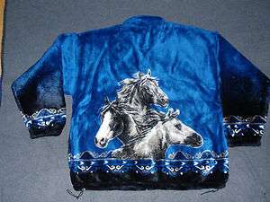 LADIES HORSE arabians fleece JACKET size 2x xxl polar HORSES PLUSH 