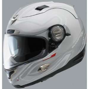    1000 Apollo Full Face Motorcycle Helmet Silver Large New Automotive