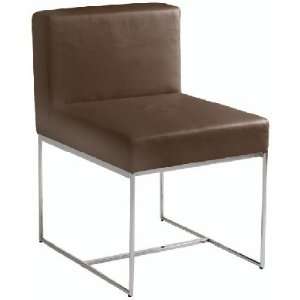  Contemporary Italian Leather Finished Dining Chair (Set of 