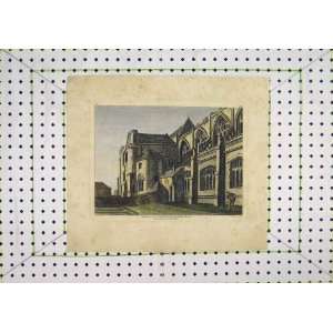   1784 Colour Print Priory Christ Church Twynham Hants