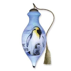  Love You Penguins Hand painted 4in Ornament Jewelry
