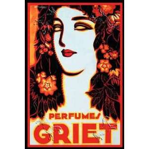 Perfumes Griet by Luciano Achille Mauzan. Size 17.75 X 26.50 Art 