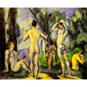 Oil Painting Bathers in the Open Air (Baigneurs en plein air) Paul C