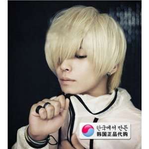  Super Natural and Cool Mens Style Beige Short Wig Toys 