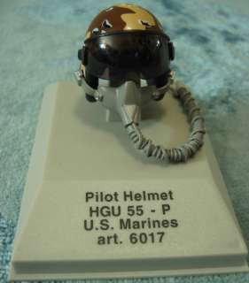 Armour Pilot Helmet U.S. Marines Die Cast 18 Scale NEW  