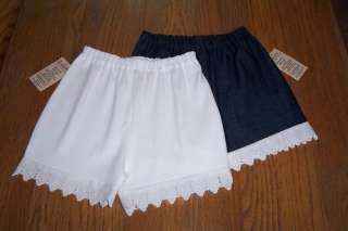 Antique Victorian Style Girls Lace Bloomer Boxer Shorts  