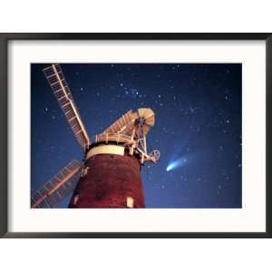  Hale Bopp Comet in Sky Over Thaxted Essex Framed 