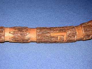   is for a Beautiful Vintage Wood Bark Initialed Cane Walking Stick